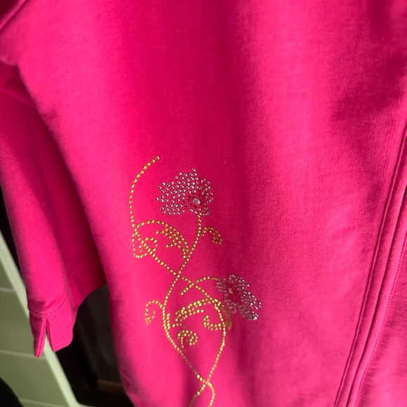 🌺QUACKER FACTORY HOODED EMBELLISHED JACKET (Small) - Picture 4 of 11